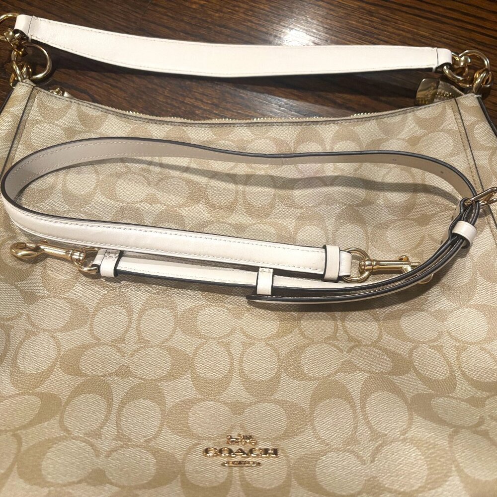 Coach Tan shoulder bag with additonal shoulder strap